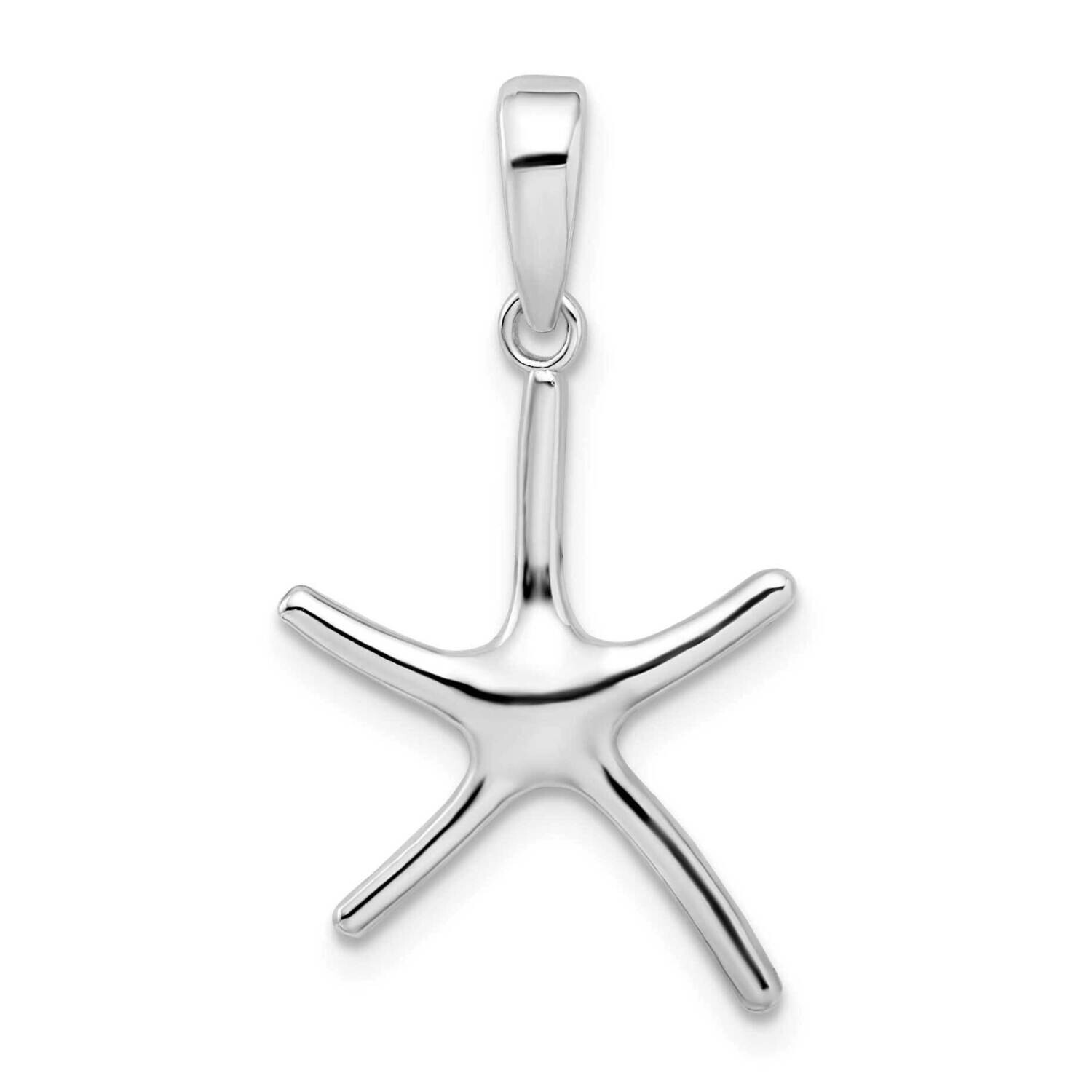 Starfish Pendant Sterling Silver Polished QC10075, MPN: QC10075, 637218159963