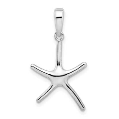 Starfish Pendant Sterling Silver Polished QC10075, MPN: QC10075, 637218159963