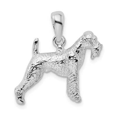 Textured 3D Airedale Terrier Pendant Sterling Silver QC10239, MPN: QC10239, 637218170593