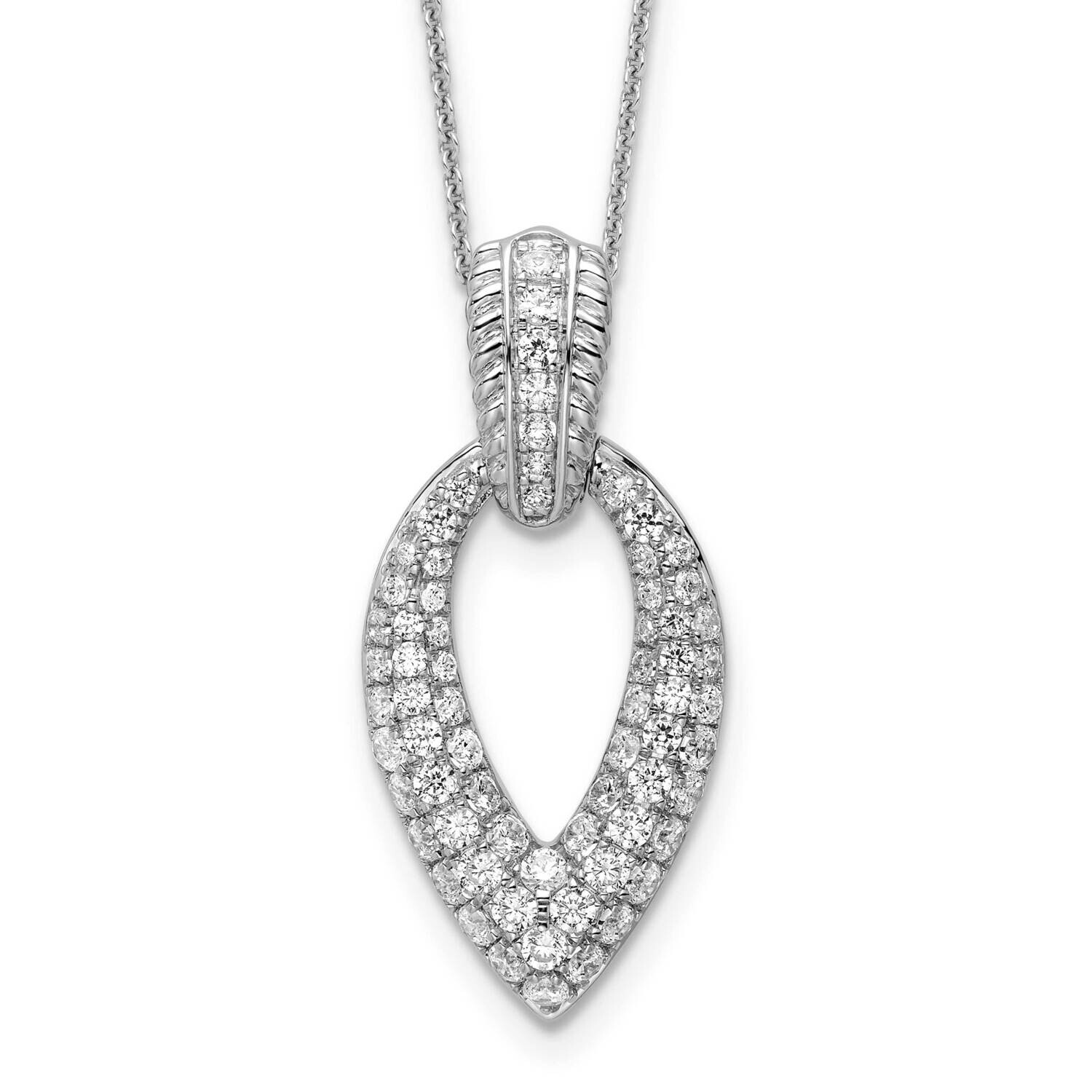 True Origin 1 1/2 Carat Diamond Vs/Si D E F Fancy 18 Inch Necklace 14k White Gold PM8609-154-WLD