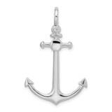 3D Small Anchor Pendant Sterling Silver Polished QC10570, MPN: QC10570, 637218184354