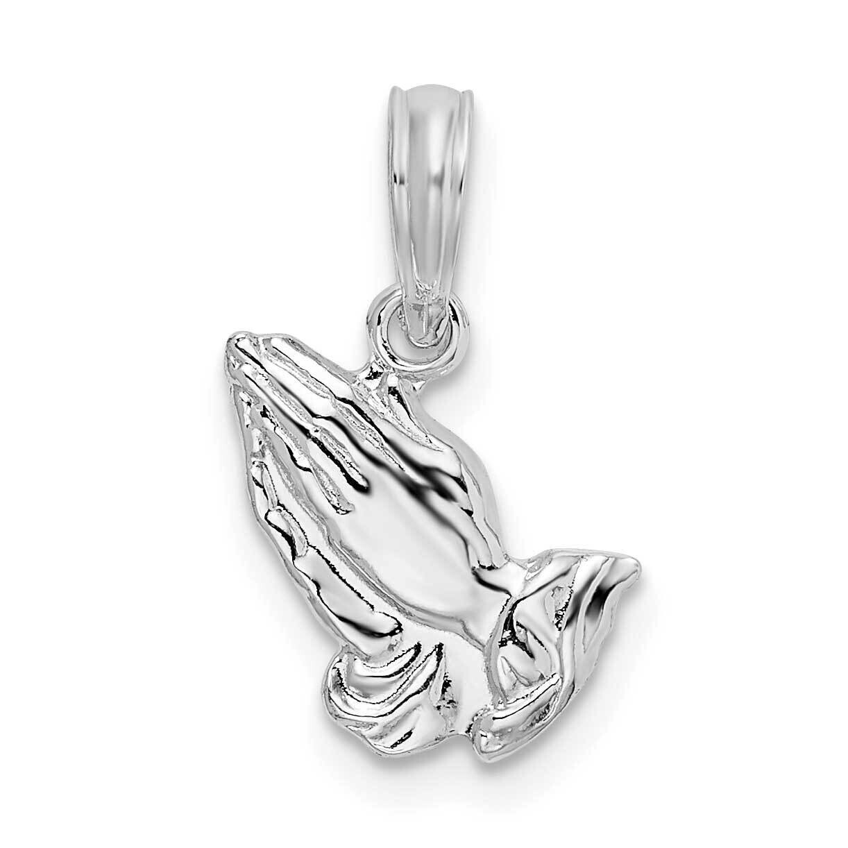 Praying Hands Pendant Sterling Silver Polished QC10528, MPN: QC10528, 637218182930