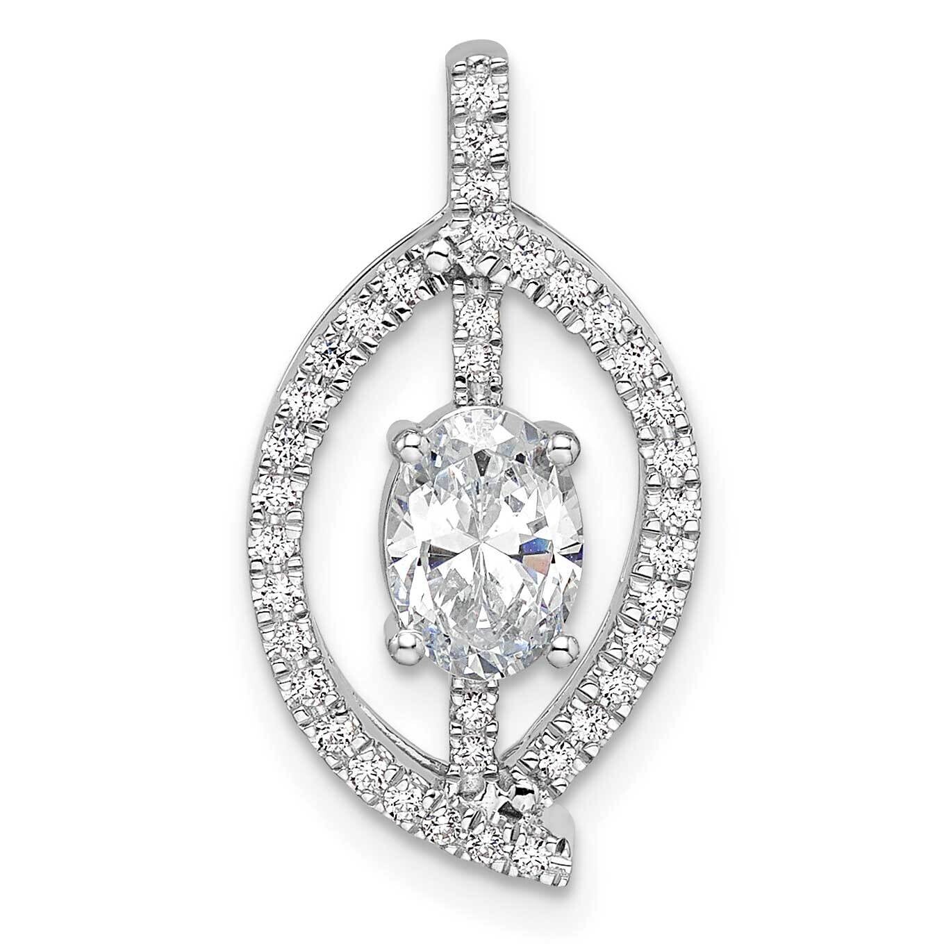 Diamond Fancy Complete Chain Slide 14k White Gold PM9669-093-CWLG, MPN: PM9669-093-CWLG,