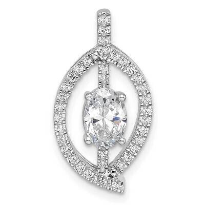 Diamond Fancy Complete Chain Slide 14k White Gold PM9669-093-CWLG, MPN: PM9669-093-CWLG,