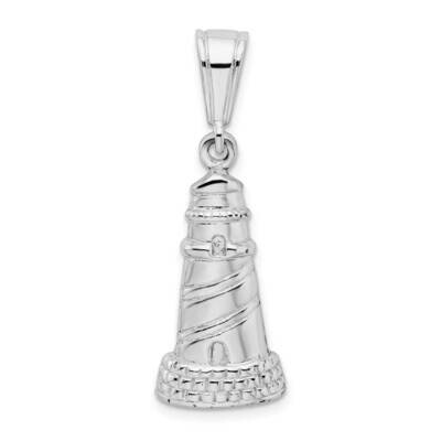 Textured Lighthouse Pendant Sterling Silver Polished QC10019, MPN: QC10019, 637218155828