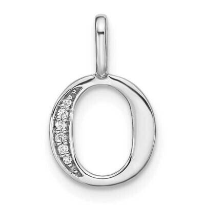Diamond Lower Case Letter O Initial Pendant 14k White Gold PM8366O-002-WA, MPN: PM8366O-002-WA, 196…