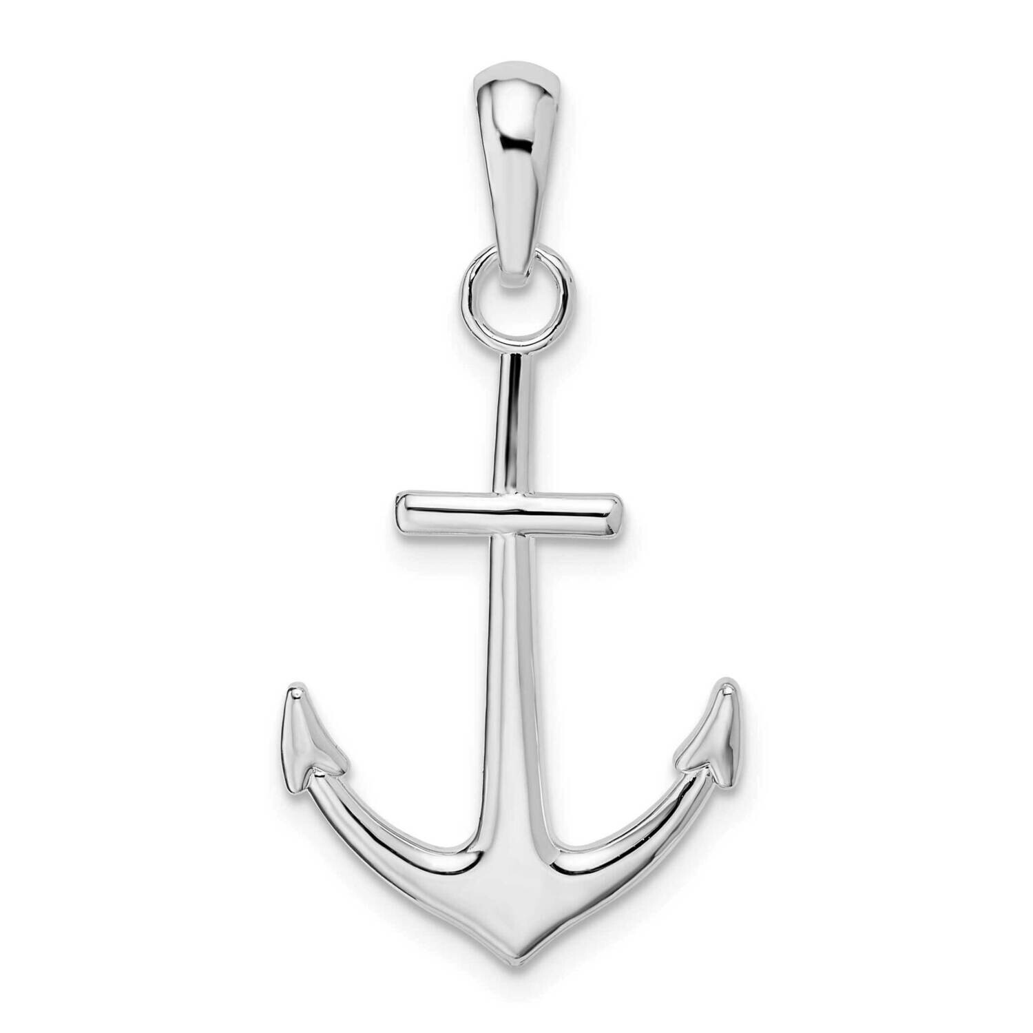 Anchor Pendant Sterling Silver Polished QC10246