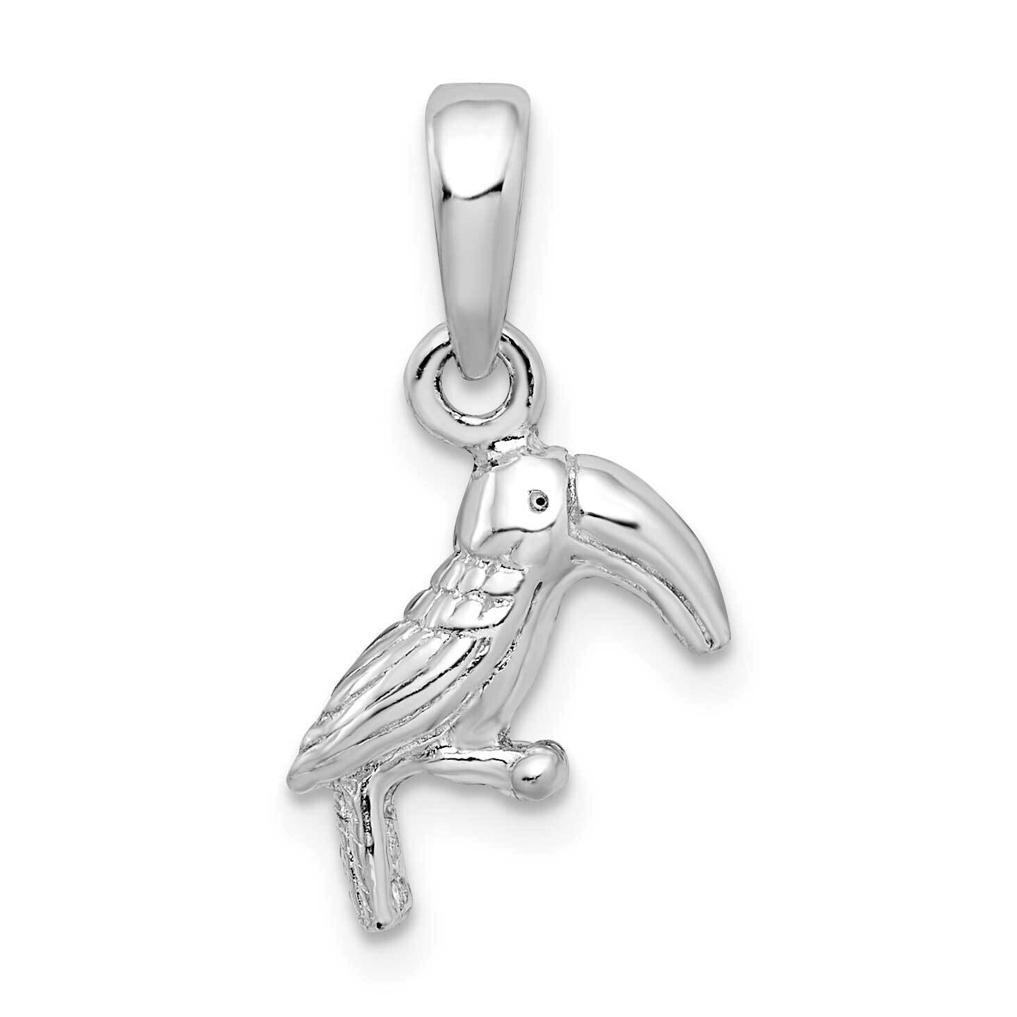 3D Toucan Bird Pendant Sterling Silver Polished QC10011, MPN: QC10011, 637218155743