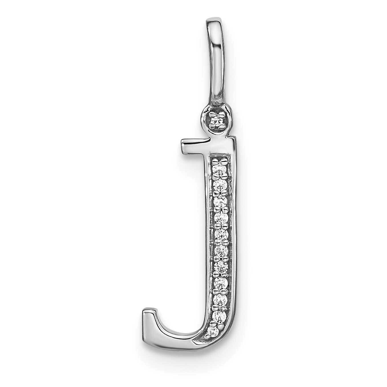 Diamond Lower Case Letter J Initial Pendant 14k White Gold PM8366J-004-WA, MPN: PM8366J-004-WA, 196…