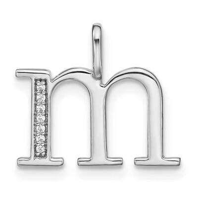 Diamond Lower Case Letter M Initial Pendant 14k White Gold PM8366M-002-WA, MPN: PM8366M-002-WA, 196…
