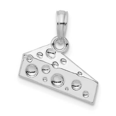 Cheese Wedge Pendant Sterling Silver Polished QC10460, MPN: QC10460, 637218180714