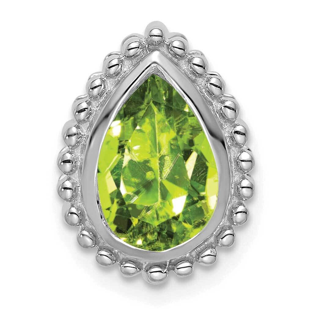 Pear Peridot Chain Slide 14k White Gold PM7203-PE-W, MPN: PM7203-PE-W,