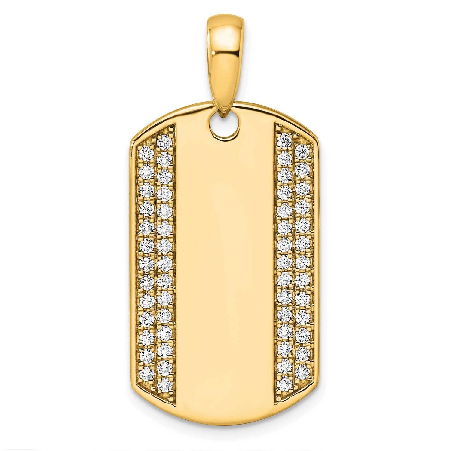 True Origin Men&#39;s 3/4 Carat Diamond Vs/Si D E F Dog Tag Pendant 14k Gold PM9369-075-YLD, MPN: PM936…