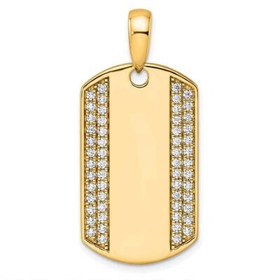 True Origin Men&#39;s 3/4 Carat Diamond Vs/Si D E F Dog Tag Pendant 14k Gold PM9369-075-YLD, MPN: PM936…