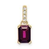 Rhodolite Garnet Diamond Pendant 10k Gold PM7410-RG-004-1YA, MPN: PM7410-RG-004-1YA,