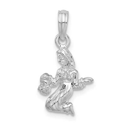 3D Virgo Zodiac Pendant Sterling Silver Polished QC10992, MPN: QC10992, 637218182435