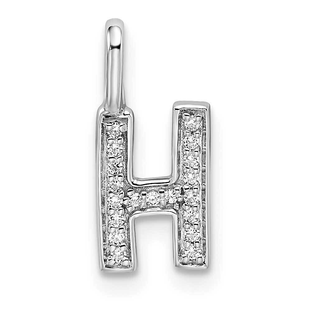 Diamond Letter H Initial Pendant 14k White Gold PM8367H-007-WA, MPN: PM8367H-007-WA, 196904069325