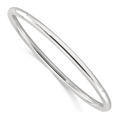 4mm Tube Slip-On Bangle Sterling Silver Polished QB1477, MPN: QB1477,