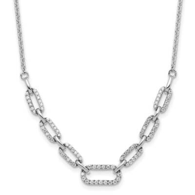 Diamond Fancy Link Necklace 14k White Gold PM9676-050-WLG, MPN: PM9676-050-WLG, 883957895031