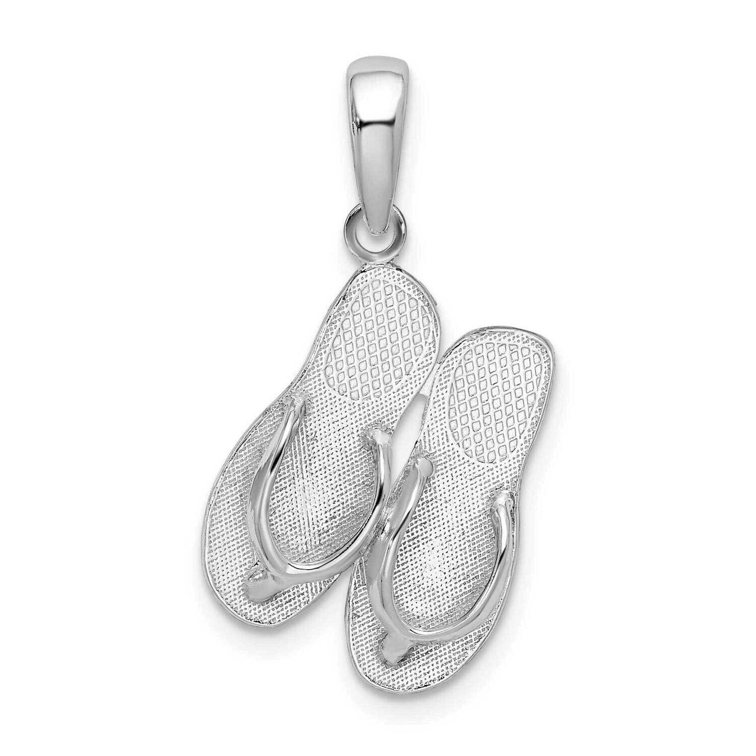 Hilton Head IslFlip Flop Pendant Sterling Silver Polished QC10007, MPN: QC10007, 637218155576