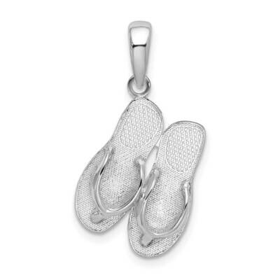 Hilton Head IslFlip Flop Pendant Sterling Silver Polished QC10007, MPN: QC10007, 637218155576
