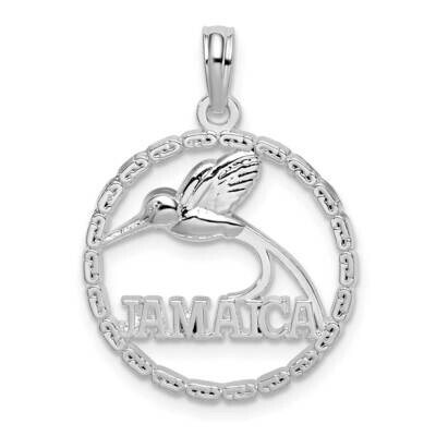 Jamaica Round Circle Bird Pendant Sterling Silver Polished QC10221, MPN: QC10221, 637218170371