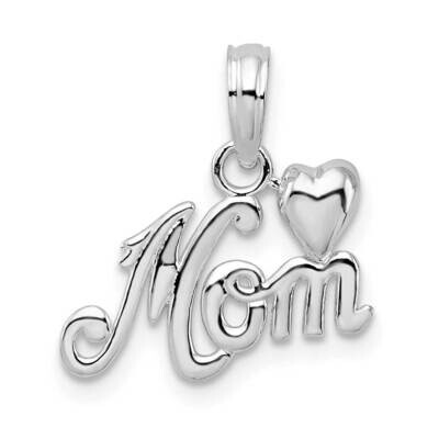 Mom Heart Pendant Sterling Silver Polished QC10343, MPN: QC10343, 637218173426
