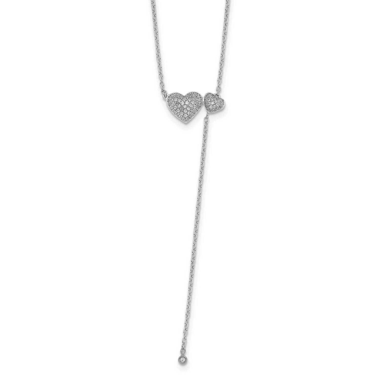 Two Hearts 18 Inch Necklace 14k White Gold PM8573-025-WA