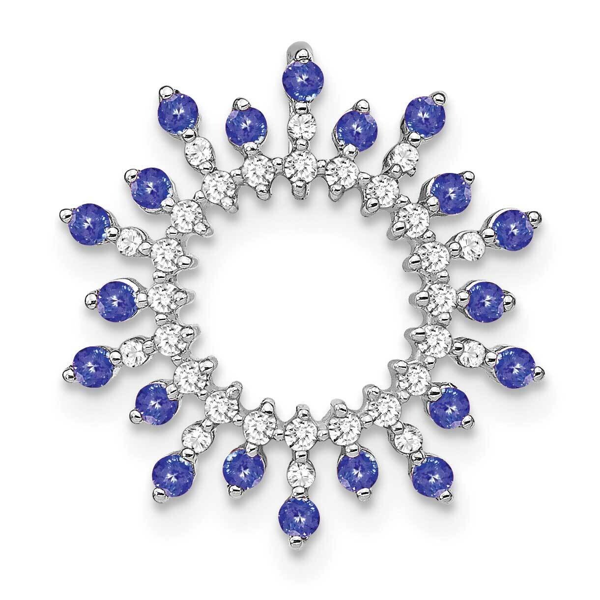 Tanzanite Diamond Snowflake Chain Slide 14k White Gold PM7211-TZ-021-WA, MPN: PM7211-TZ-021-WA,