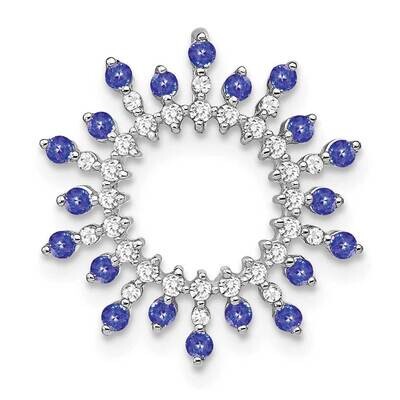 Tanzanite Diamond Snowflake Chain Slide 14k White Gold PM7211-TZ-021-WA, MPN: PM7211-TZ-021-WA,