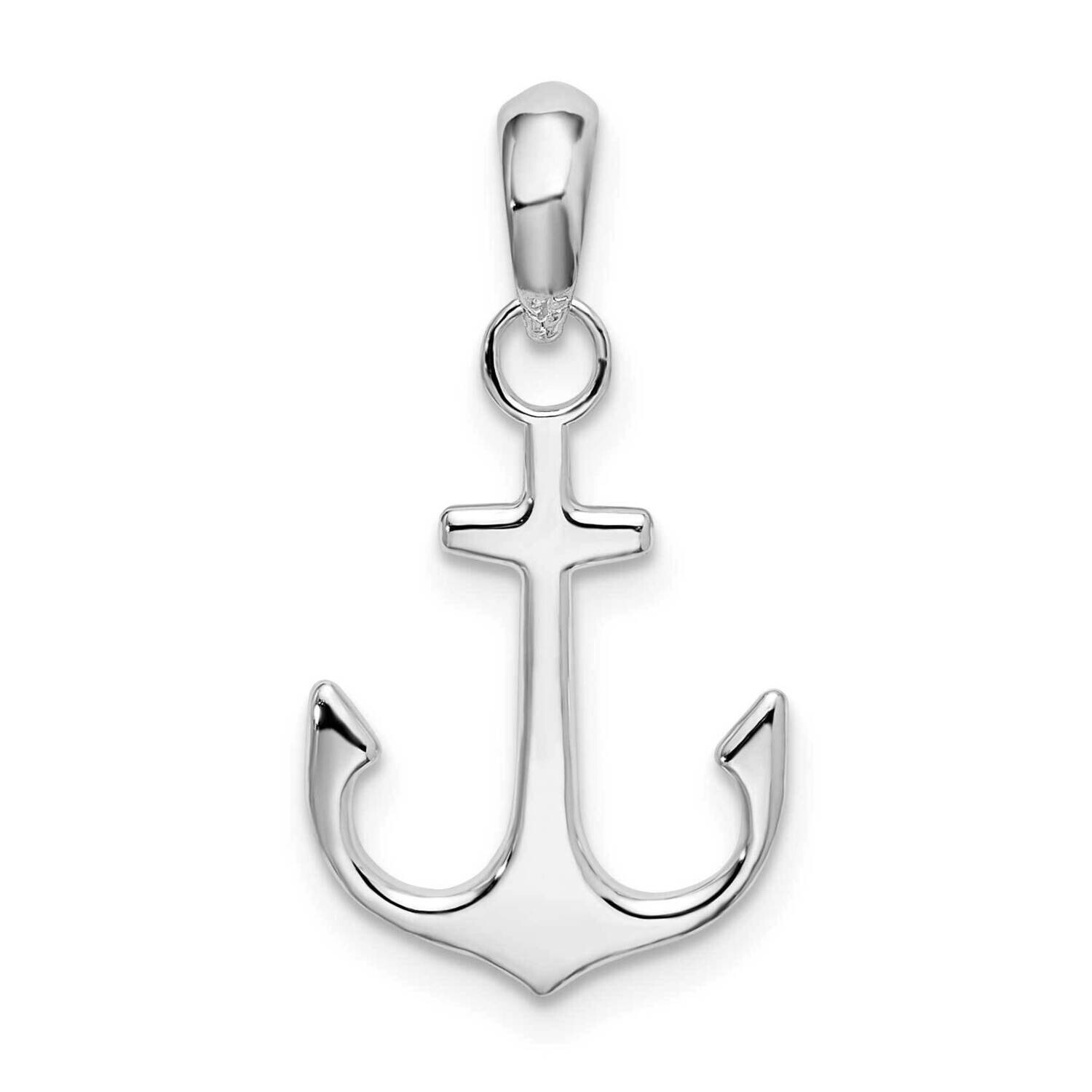 Anchor Pendant Sterling Silver Polished QC10443, MPN: QC10443, 637218179947