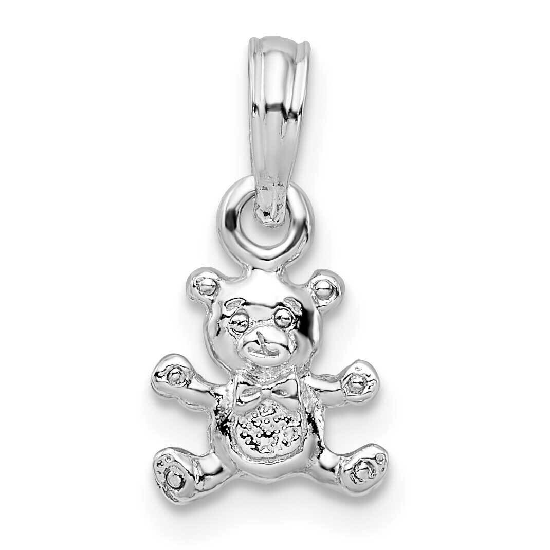 3D Mini Bear Pendant Sterling Silver Polished QC10494, MPN: QC10494, 637218181995