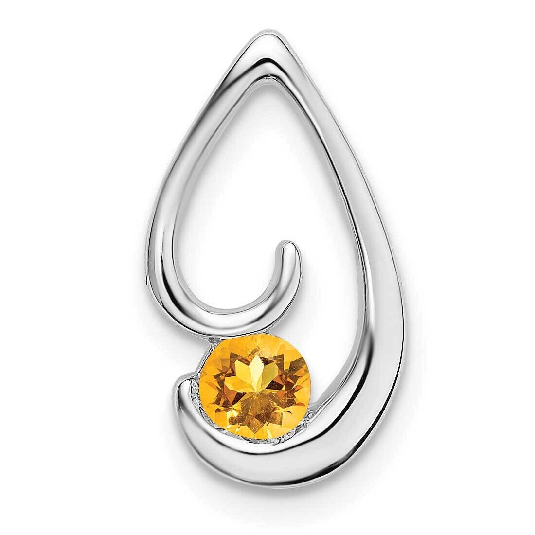 Citrine Chain Slide 14k White Gold PM7145-CI-W, MPN: PM7145-CI-W,