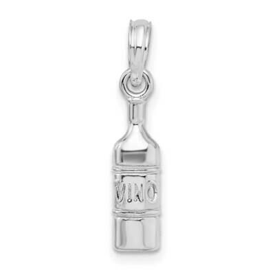 Wine Bottle Pendant Sterling Silver Polished QC10459, MPN: QC10459, 637218180707