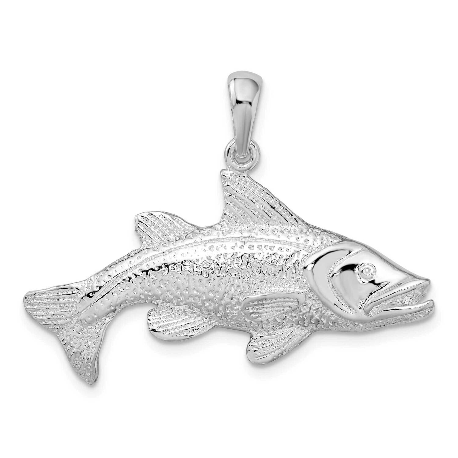Red Fish Pendant Sterling Silver Polished QC10152, MPN: QC10152, 637218167616