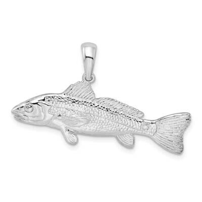 3D Red Fish Pendant Sterling Silver Polished QC10149, MPN: QC10149, 637218167586