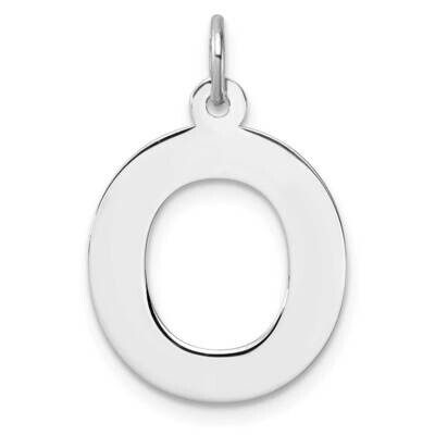 Large Block Letter O Initial Charm Sterling Silver Rhodium-Plated QC11255O, MPN: QC11255O,