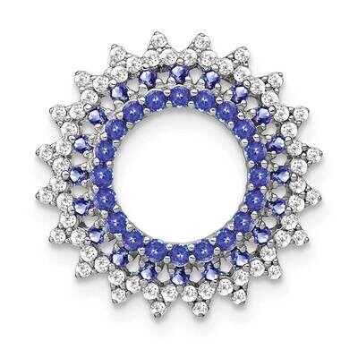 Tanzanite Diamond Sunburst Chain Slide 14k White Gold PM7212-TZ-034-WA, MPN: PM7212-TZ-034-WA,