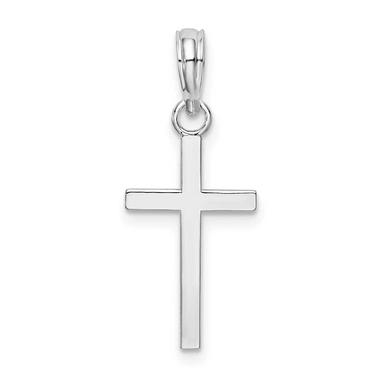 Flat Latin Cross Pendant Sterling Silver Polished QC10527, MPN: QC10527, 637218182923