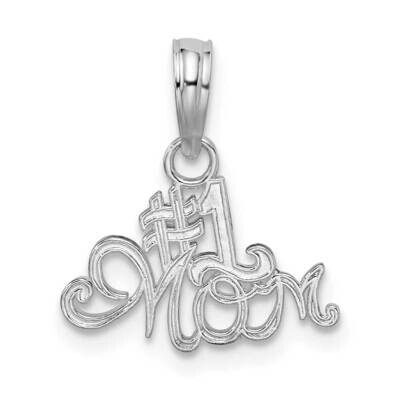 #1 Mom Script Pendant Sterling Silver Polished QC10612, MPN: QC10612, 637218188833