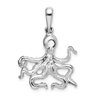 Octopus Pendant Sterling Silver Polished QC10056, MPN: QC10056, 637218159130