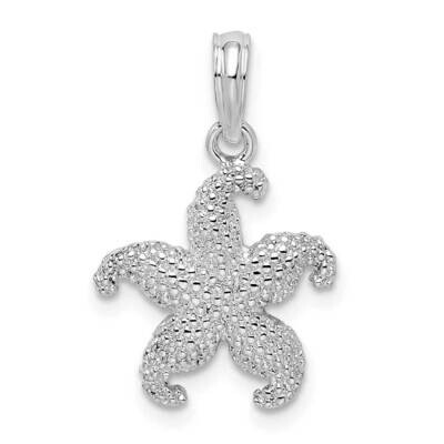 Puffed Starfish Pendant Sterling Silver Polished QC10539, MPN: QC10539, 637218183883