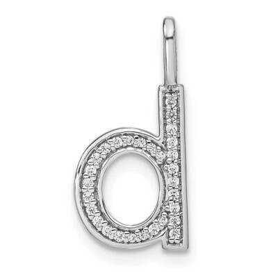 Diamond Lower Case Letter D Initial Pendant 14k White Gold PM8368D-010-WA, MPN: PM8368D-010-WA, 196…