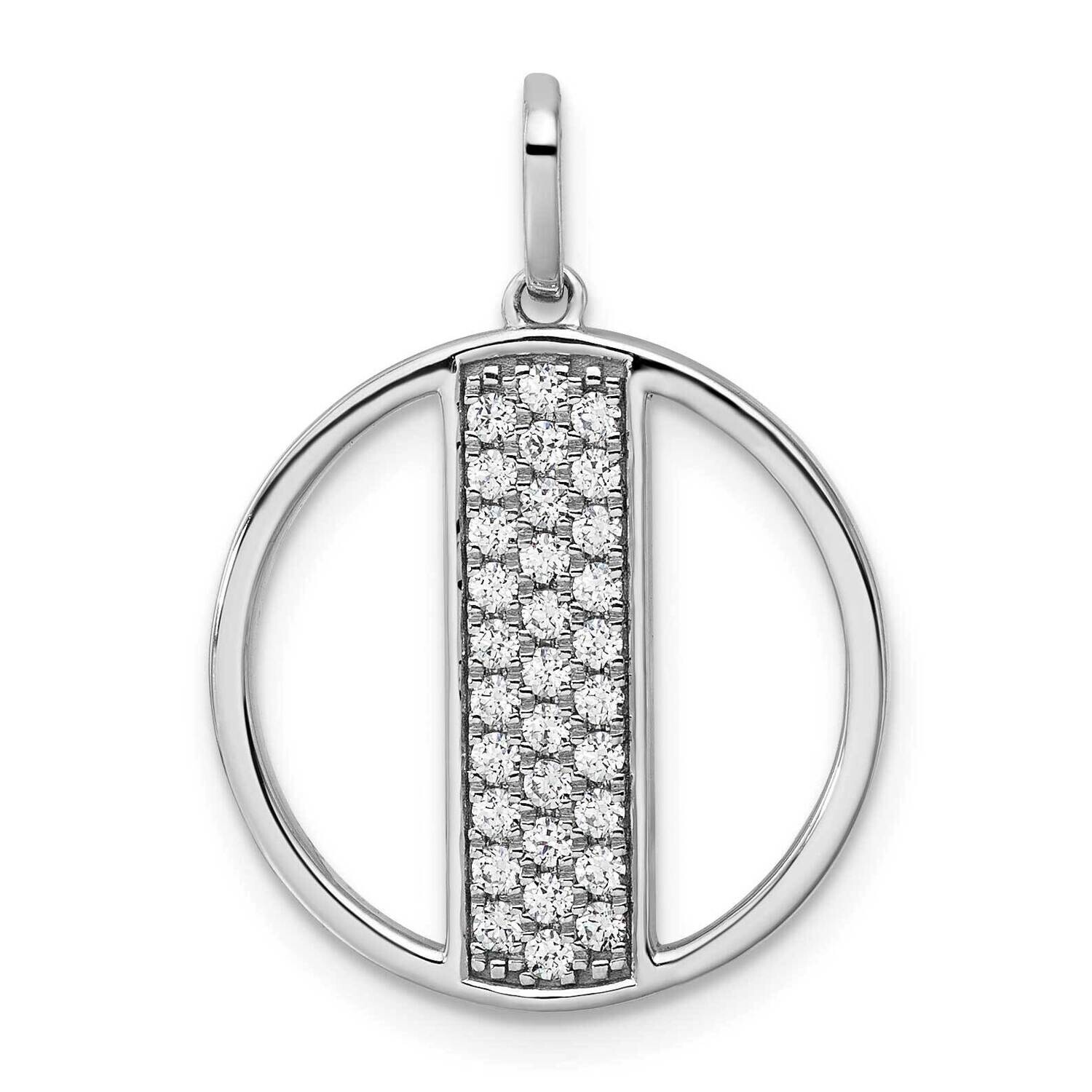 Gatsby Diamond Initial I Charm 14k White Gold PM9843I-032-WA