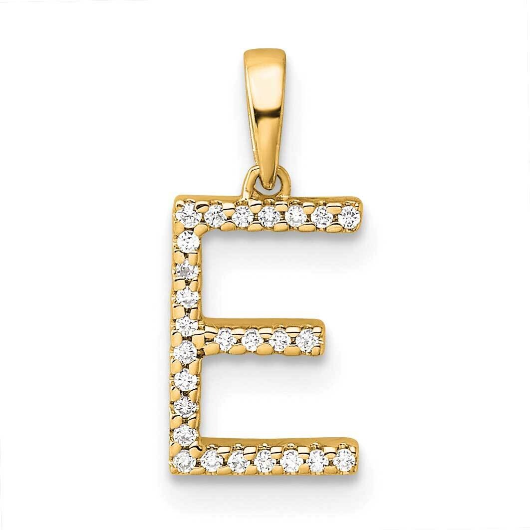 Diamond Letter E Initial Pendant 14k Gold PM9798E-008-YA, MPN: PM9798E-008-YA,