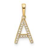 Diamond Letter A Initial Pendant 10k Gold PM9798A-007-1YA, MPN: PM9798A-007-1YA,