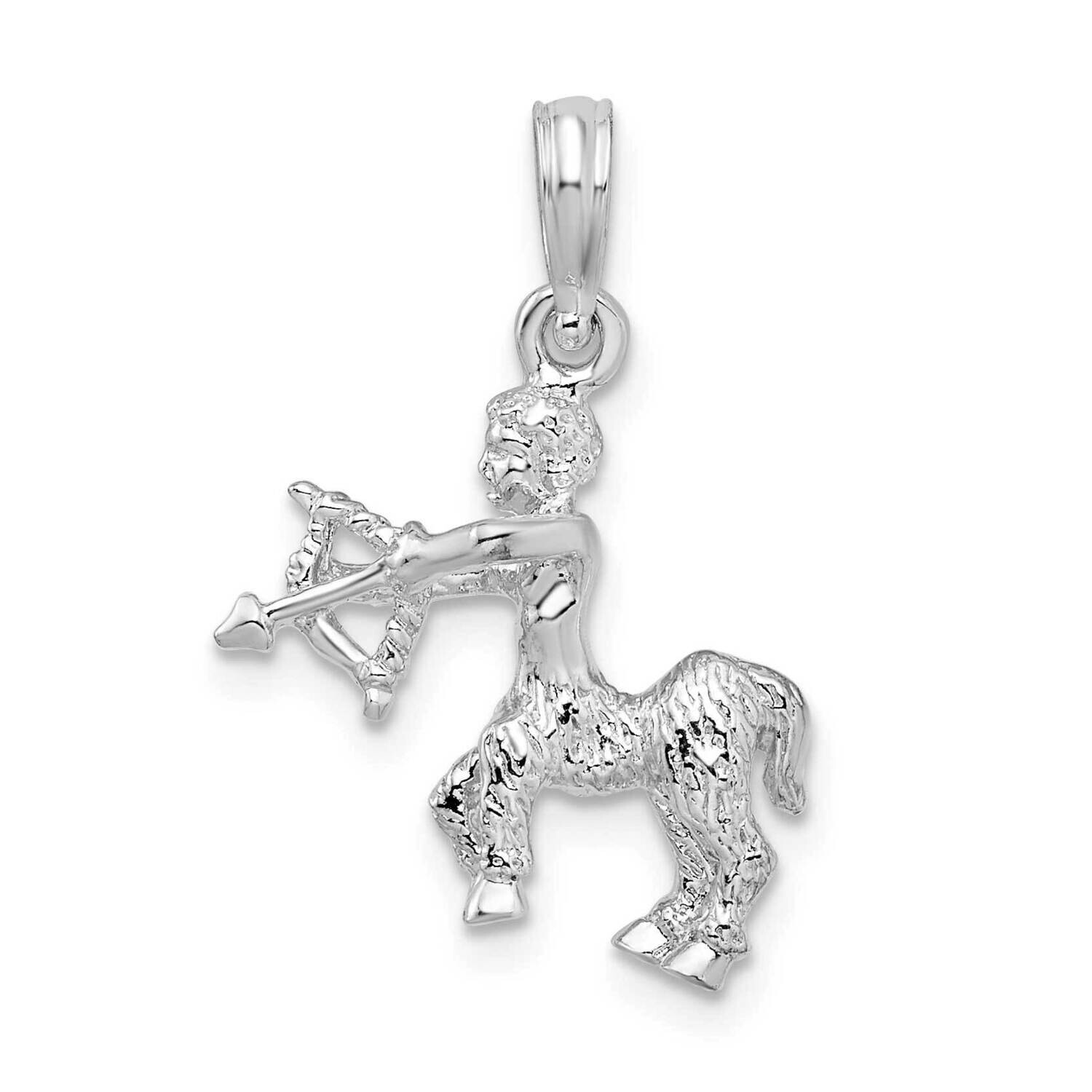 3D Sagittarius Zodiac Pendant Sterling Silver Polished QC10995, MPN: QC10995, 637218182480