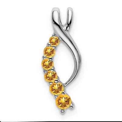 Citrine Journey Chain Slide 14k White Gold PM7144-CI-W, MPN: PM7144-CI-W,