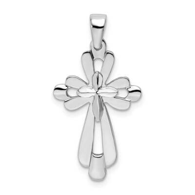 Fancy Cut-Out Cross Pendant Sterling Silver QC10199, MPN: QC10199, 637218169672