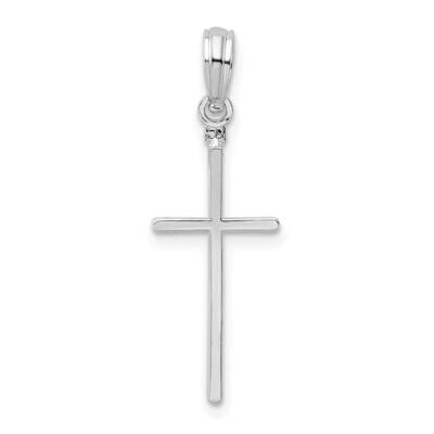 Thin Latin Cross Pendant Sterling Silver Polished QC10353, MPN: QC10353, 637218173655